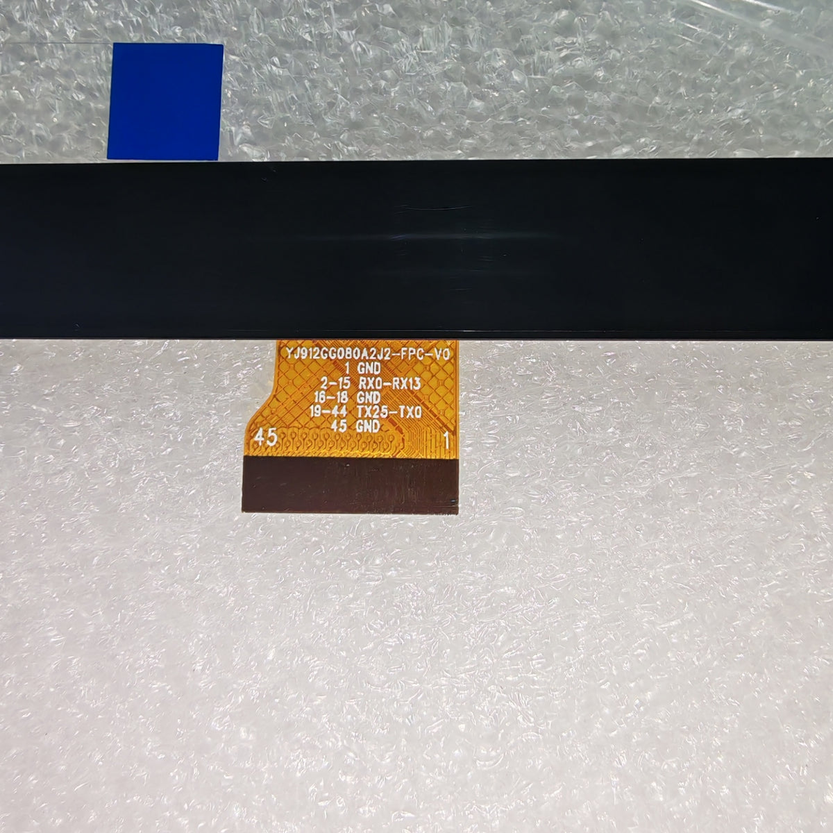 Panel de pantalla táctil digitalizador de cristal de 8 pulgadas YJ912GG080A2J2-FPC-V0
