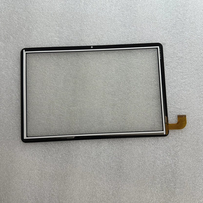 Back view of OLM-101C5716-Ver.2 touch screen glass showing adhesive tape