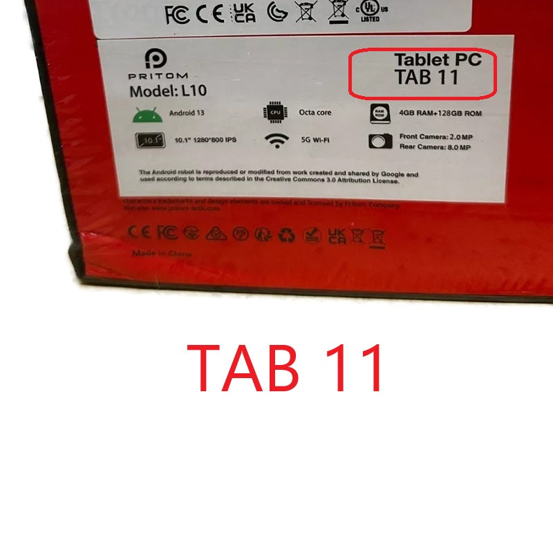 Digitalizador de pantalla táctil de 10,1" para Pritom Tronpad Tab11