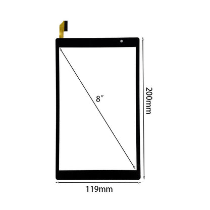 Para la tableta Pritom TronPad L8 de 8 pulgadas, reemplazo de cristal digitalizador del panel de pantalla táctil