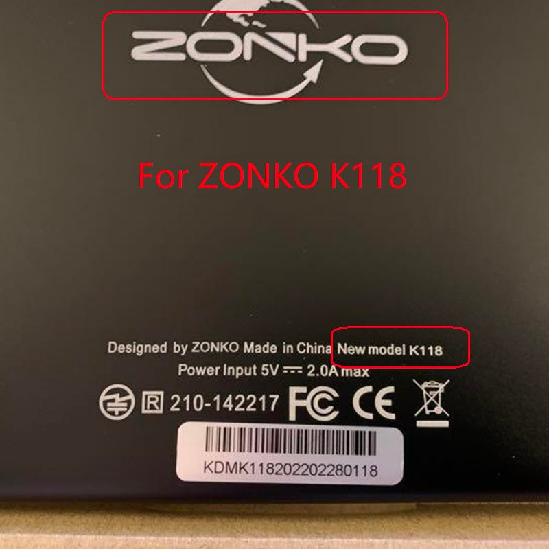 Pantalla táctil digitalizadora de 10,1 pulgadas para ZONKO K118