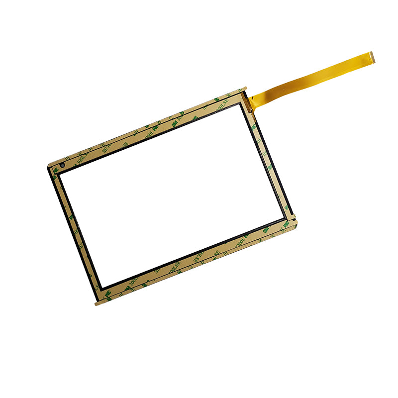Back view of 10.1 inch touch glass YZS-1037A with adhesive
